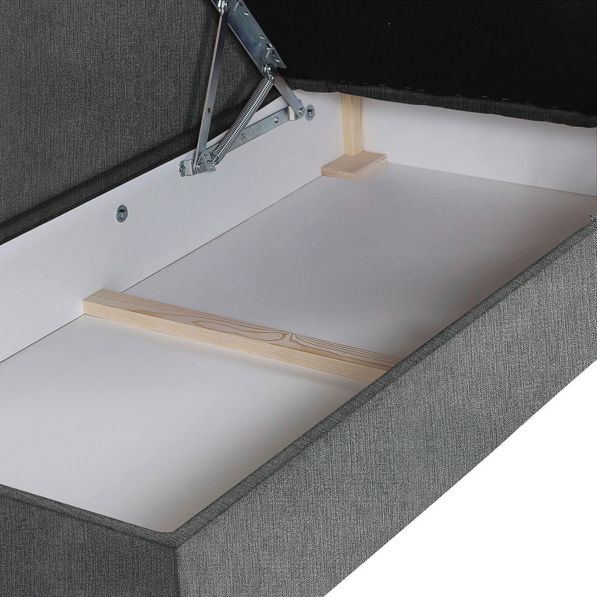 RÉCAMIERE Grau Mikrofaser  - Eichefarben/Grau, LIFESTYLE, Holz/Textil (176/85/88cm) - Xora