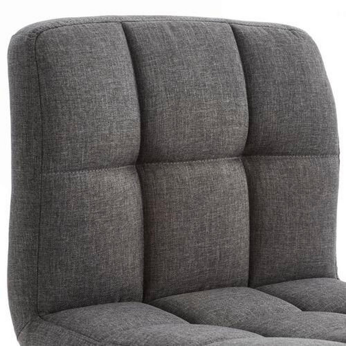 BARHOCKER Webstoff Grau, Schwarz Eisen Sitzfläche 360° drehbar  - Schwarz/Grau, MODERN, Textil/Metall (44,5/92-113/48cm) - Livetastic