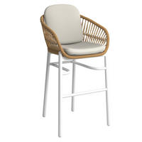 BARSKA STOLICA  prirodne boje, bijela, bež  metal, plastika, tekstil      - bijela/prirodne boje, Moderno, metal/tekstil (63/112/63cm) - Ambia Garden