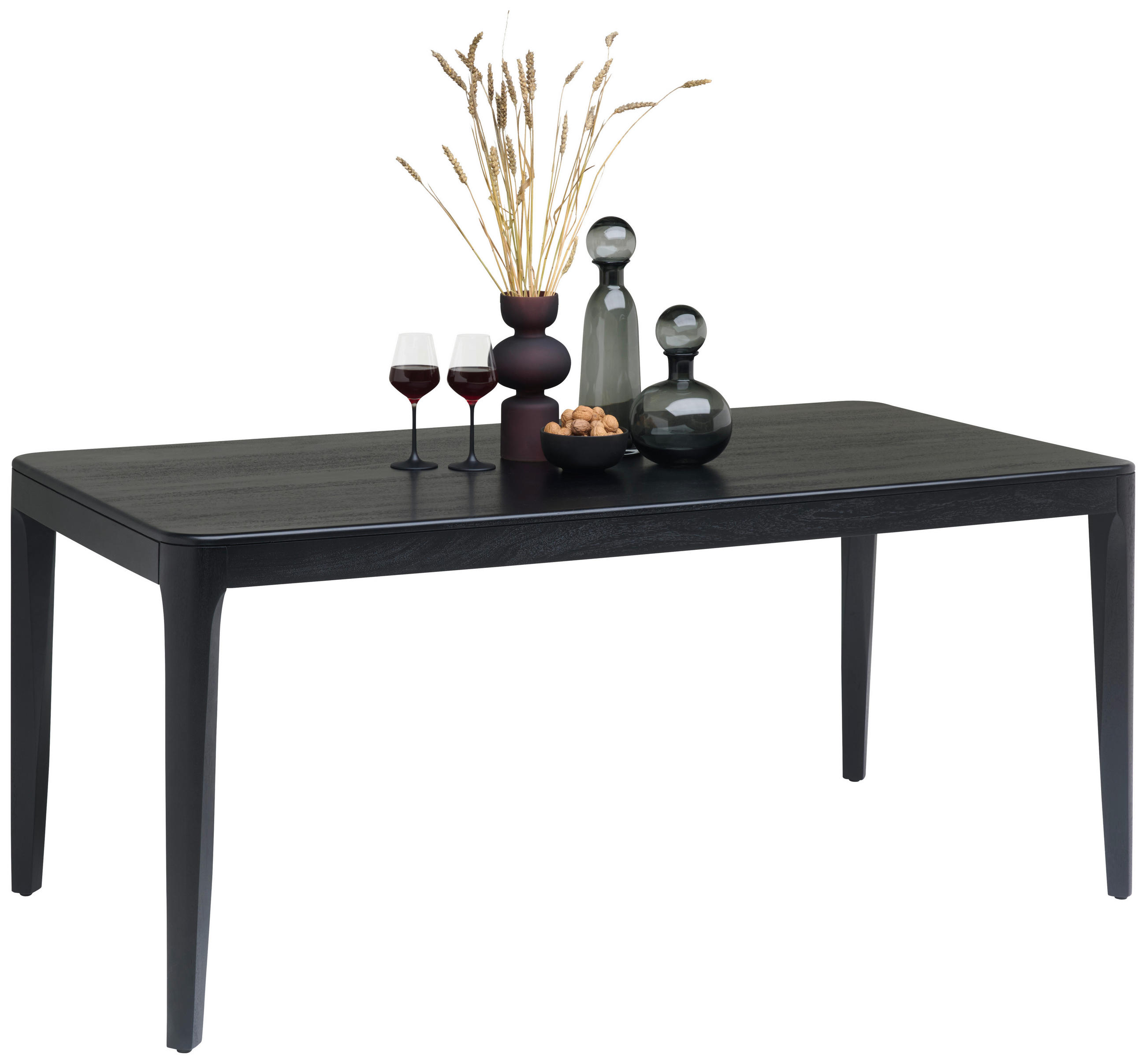 ESSTISCH Mangoholz massiv rechteckig Schwarz  - Schwarz, Trend, Holz (180/90/76cm) - Ambia Home
