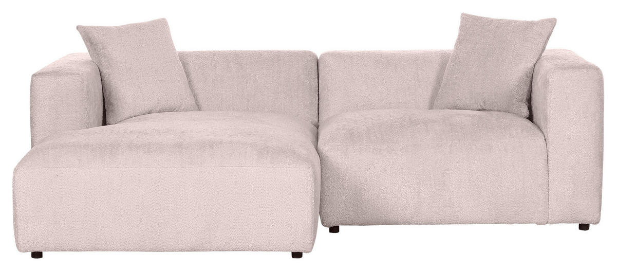 ECKSOFA Rosa Chenille  - Creme/Schwarz, MODERN, Kunststoff/Textil (178/231cm) - Carryhome