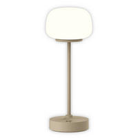 AKKU-TISCHLEUCHTE PINA 9,1/10,6/27,8 cm  - Beige/Weiß, Design, Glas/Metall (9,1/10,6/27,8cm) - Näve