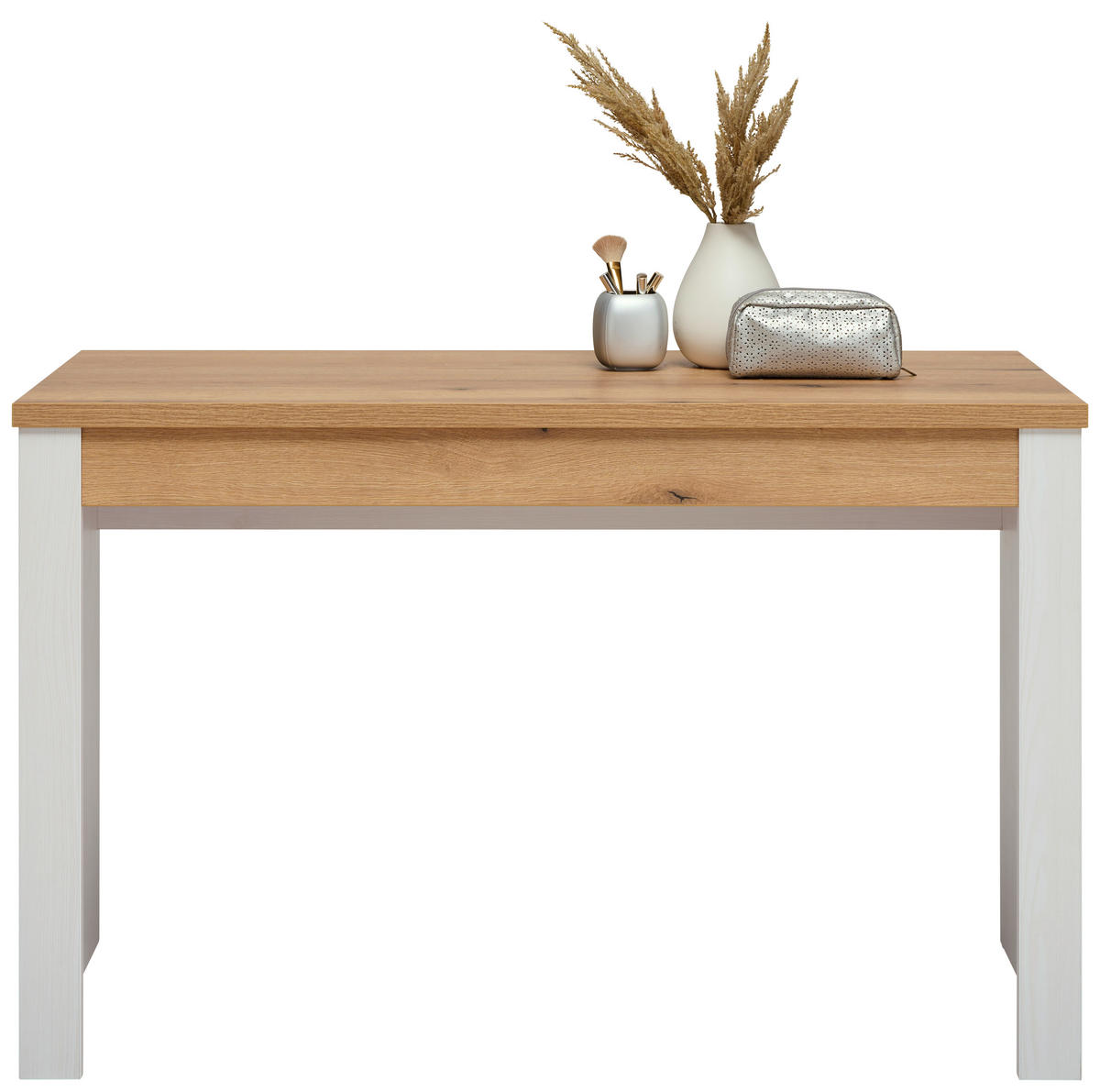 SMINKASZTAL fehér, tölgyfa színű  - tölgyfa színű/fehér, Basics, faalapú anyag (120/76,5/60cm) - Landscape