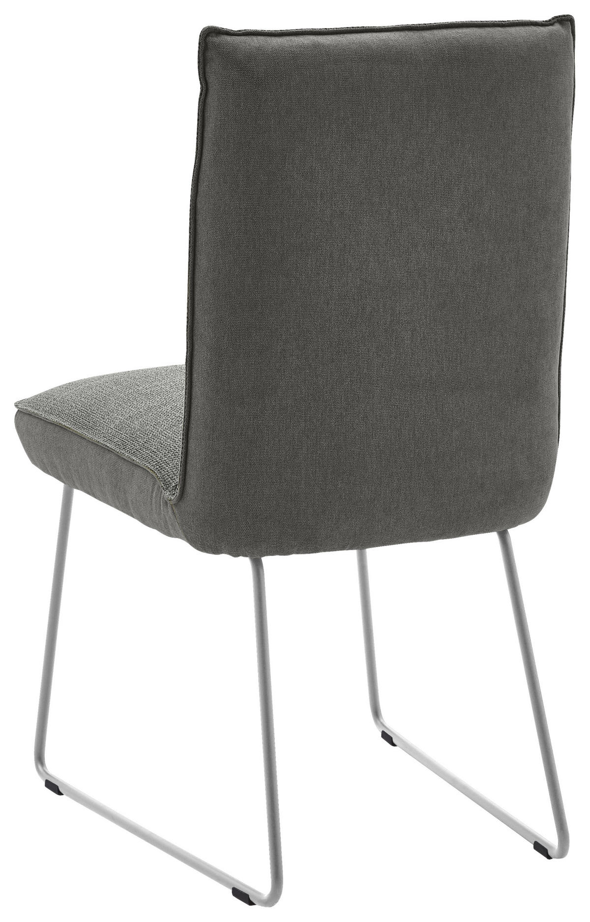 STUHL  in Stahl Flachgewebe Metall, Textil  - Edelstahlfarben/Dunkelgrau, Design, Textil/Metall (49/93/59cm) - Dieter Knoll