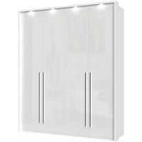 ORMAR SA KLASIČNIM VRATIMA bela, bela visoki sjaj  187/226/60 cm  - baltimor/bela visoki sjaj, Dizajnerski, pločasti materijal/plastika (187/226/60cm)