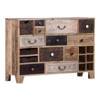 SIDEBOARD  in 114/80/39 cm  - Dunkelbraun/Messingfarben, Design, Holz/Metall (114/80/39cm) - Landscape