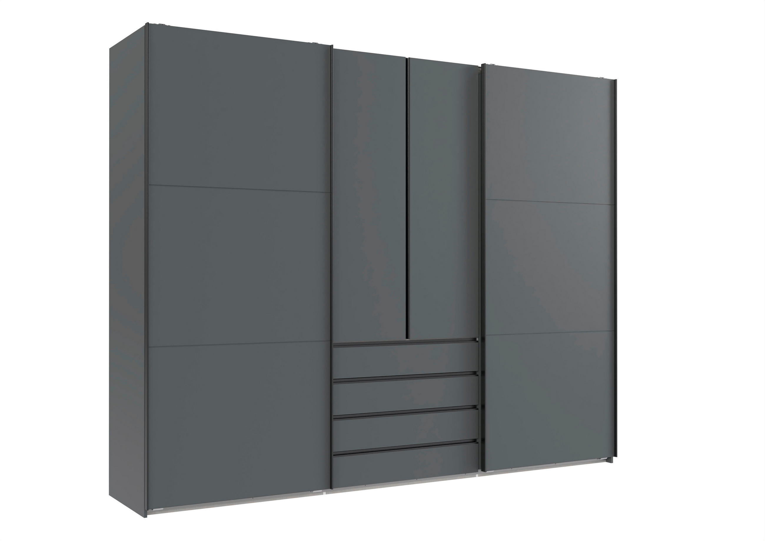 SCHWEBETÜRENSCHRANK Weiss  - Chromfarben/Weiss, Modern, Holzwerkstoff/Metall (300/236/65cm) - P & B