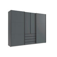 SCHWEBETÜRENSCHRANK Weiss  - Chromfarben/Weiss, Modern, Holzwerkstoff/Metall (300/236/65cm) - P & B