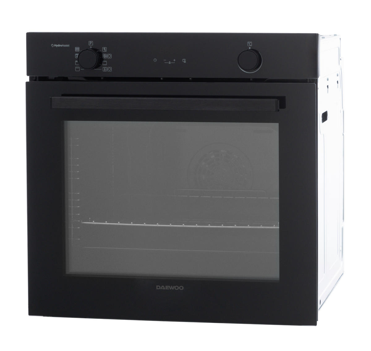 EINBAUBACKOFEN  - Schwarz, Basics, Glas/Metall (59.5/59.5/57.5cm) - Daewoo