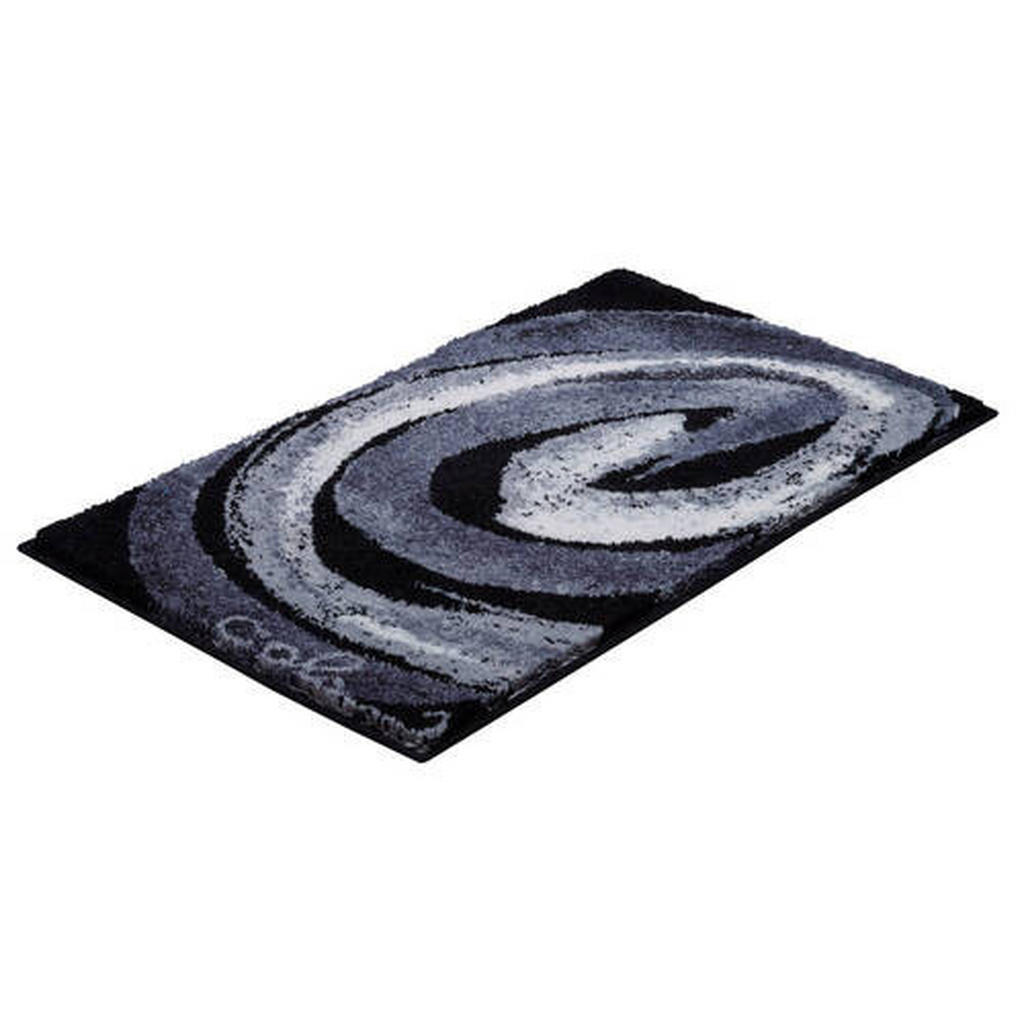Thumbnail - Grund Badteppich Colani 42, Grau, Textil, Wellen, rechteckig, 70x120 cm, Oeko-Tex® Standard 100, Made in Europe, rutschf...