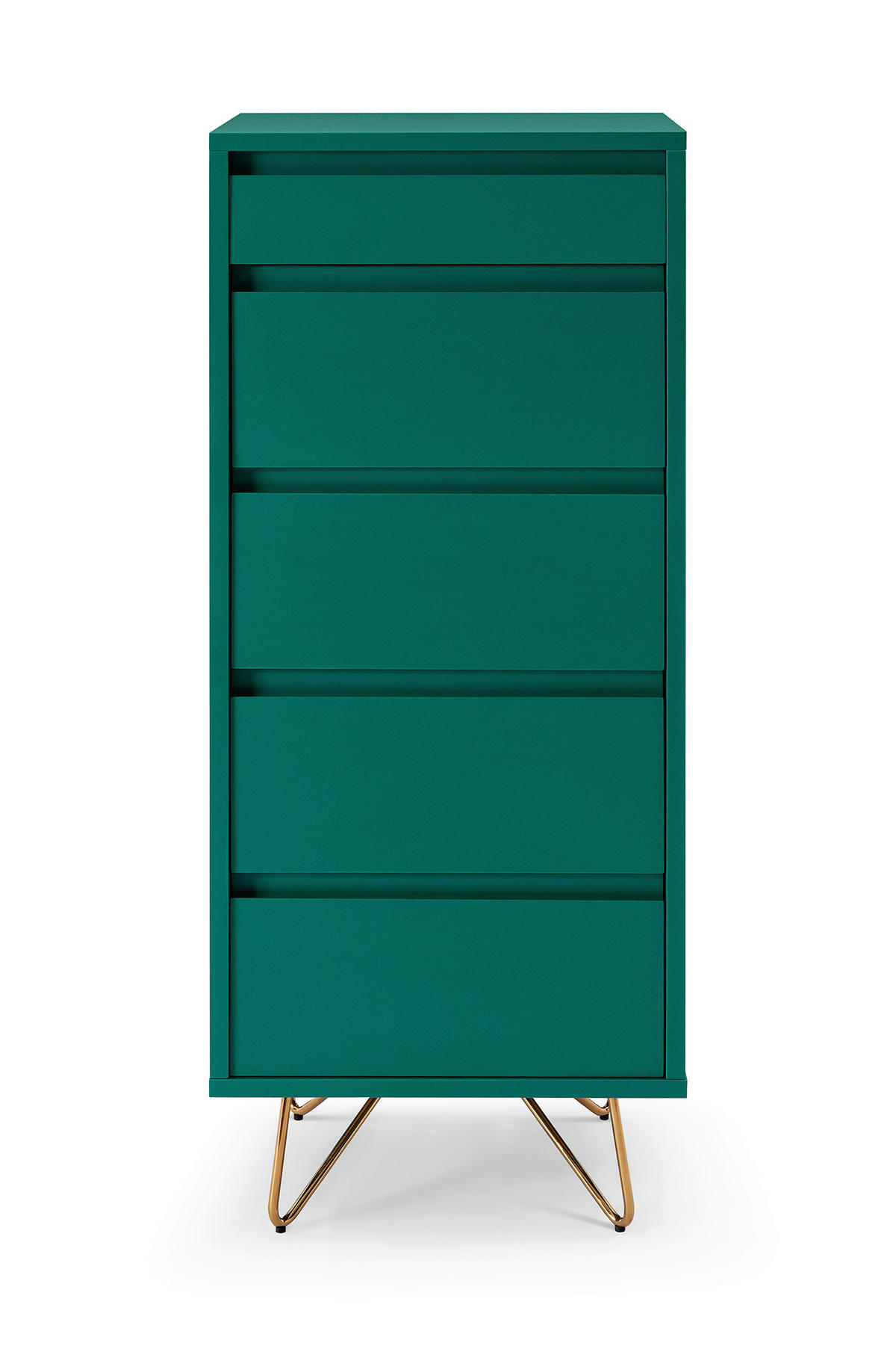 KOMMODE  in 45/110/40 cm  - Messingfarben/Grün, Design, Holzwerkstoff/Metall (45/110/40cm) - Livetastic