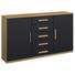 KOMMODE 149/86/37 cm - Eichefarben/Anthrazit, Design, Holzwerkstoff/Kunststoff (149/86/37cm) - Carryhome KOMMODE 149/86/37 cm - Eichefarben/Anthrazit, Design, Holzwerkstoff/Kunststoff (149/86/37cm) - Carryhome