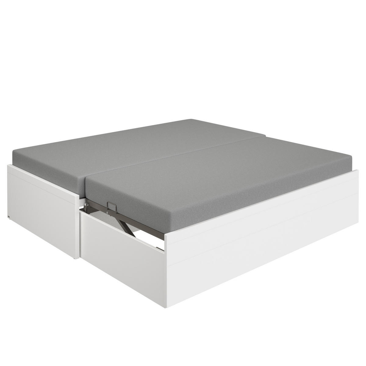 AUSZIEHBETT 100/200 cm Weiss  - Weiss, Basics, Holz/Holzwerkstoff (100/200cm) - Paidi