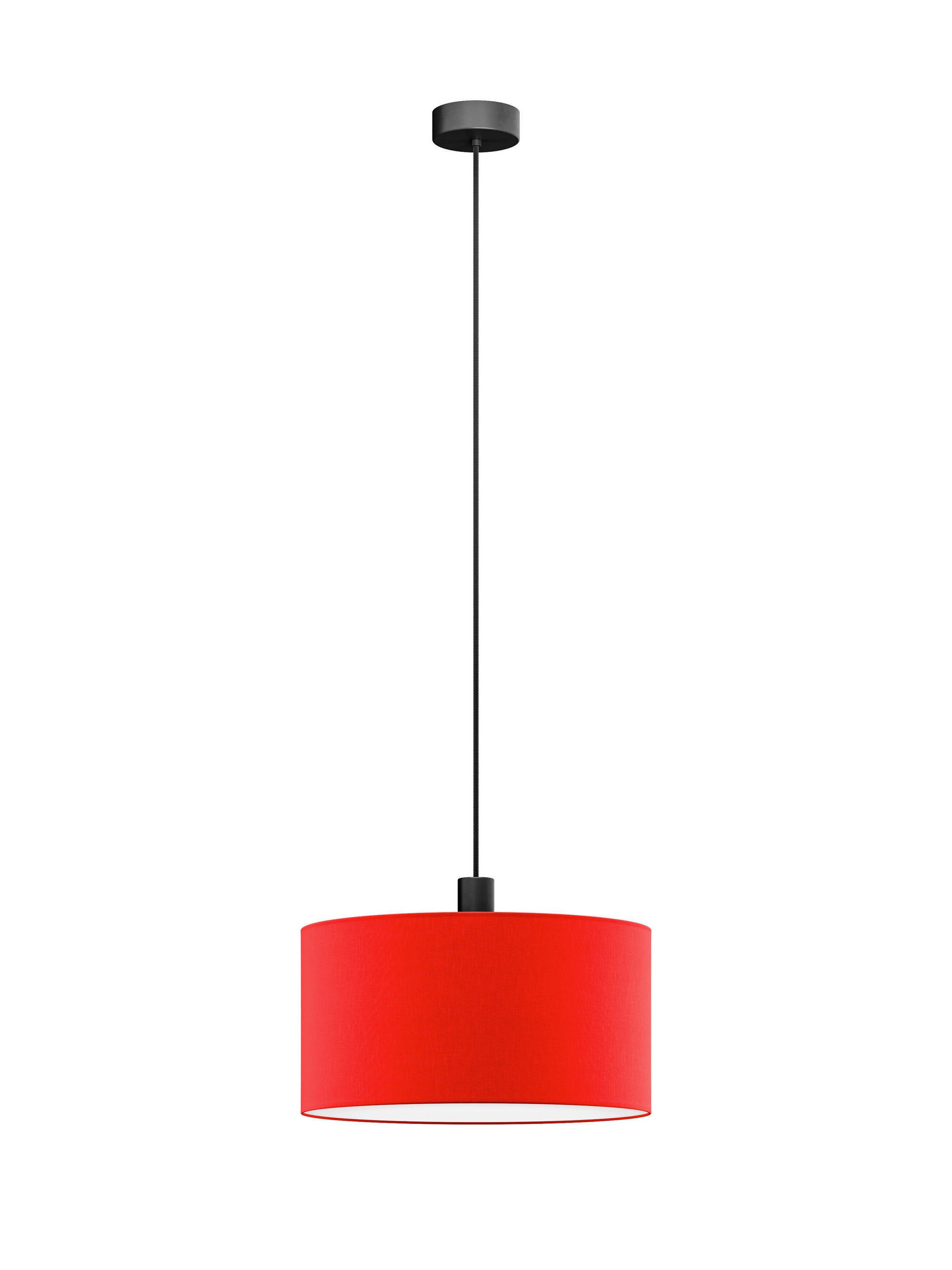 FÜGGŐLÁMPA 50/130 cm  - piros, Basics, műanyag/textil (50/130cm)