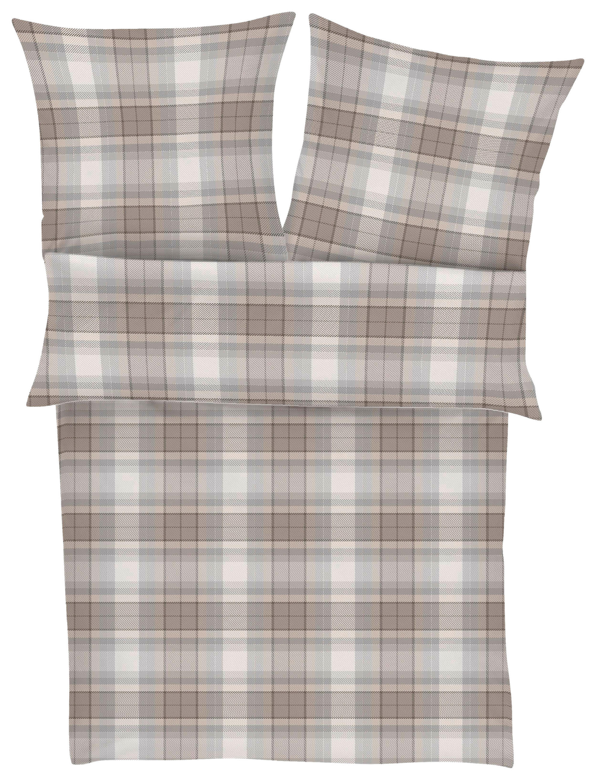BETTWÄSCHE s.Oliver Flanell 135/200 cm  - Taupe, Basics, Textil (135/200cm) - S. Oliver