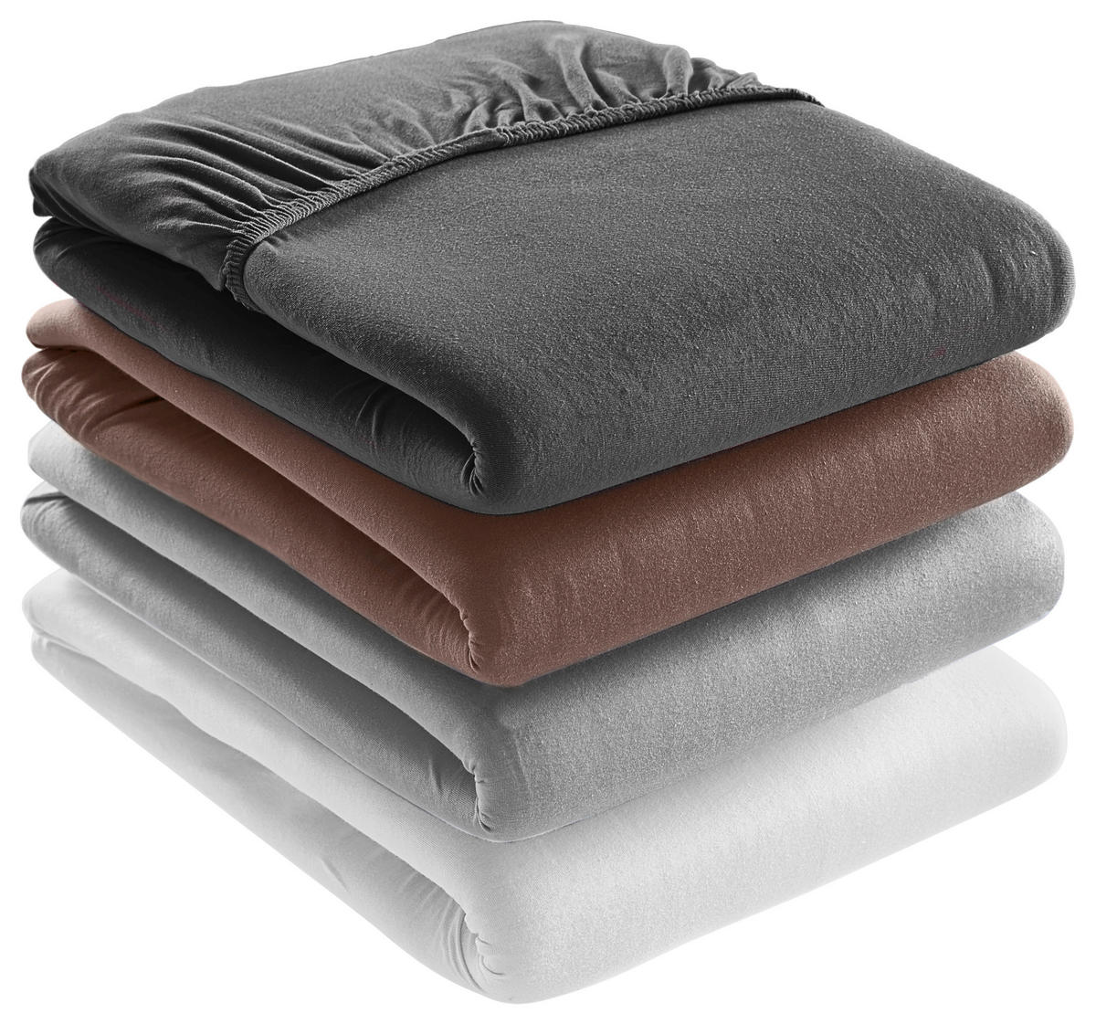 Flanell-Spannleintuch 160/200 cm Biber  - Weiß, KONVENTIONELL, Textil (160/200cm) - Esposa