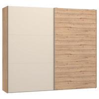 SCHWEBETÜRENSCHRANK 253/220/65 cm 2-türig Kaschmir, Eiche Artisan  - Hellbraun/Kaschmir, Design, Holzwerkstoff/Metall (253/220/65cm) - Jutzler