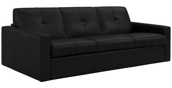 SCHLAFSOFA Bard in Echtleder Schwarz  - Schwarz, KONVENTIONELL, Leder/Kunststoff (206/81/96cm) - Novel