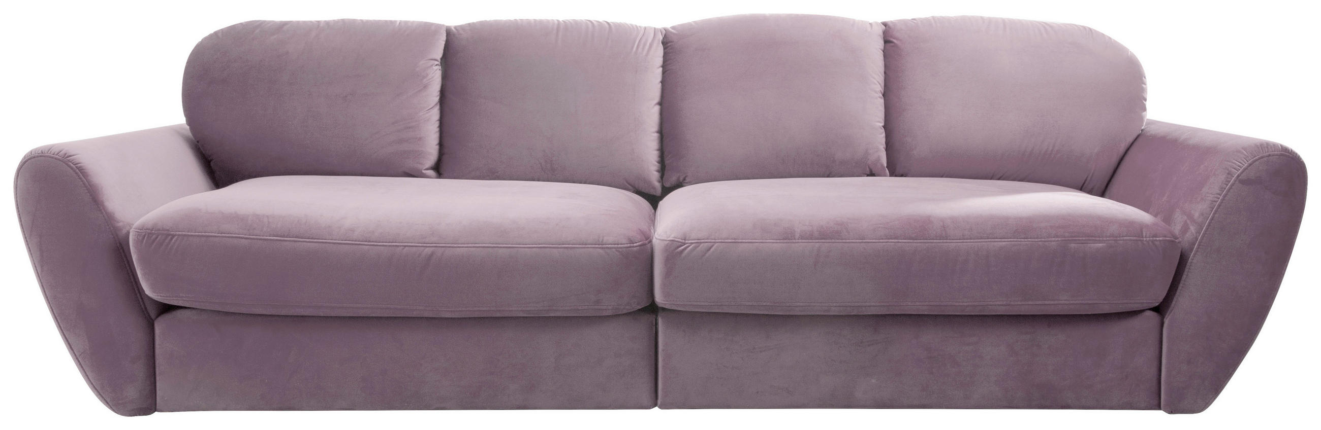 BIGSOFA Flachgewebe Flieder  - Flieder/Schwarz, MODERN, Kunststoff/Textil (290/96/113cm) - Cantus