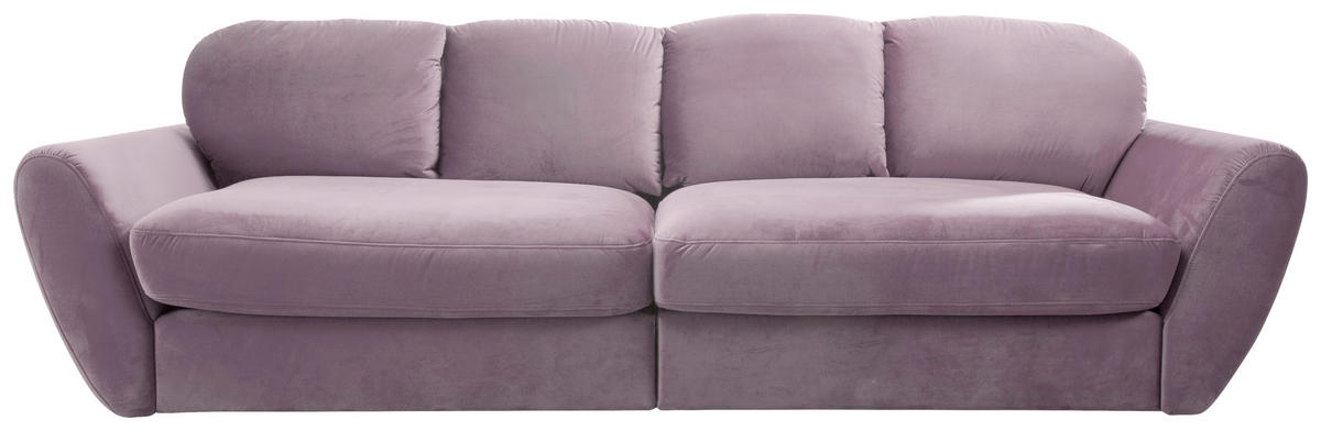 BIGSOFA Flachgewebe Flieder  - Flieder/Schwarz, MODERN, Kunststoff/Textil (290/96/113cm) - Cantus