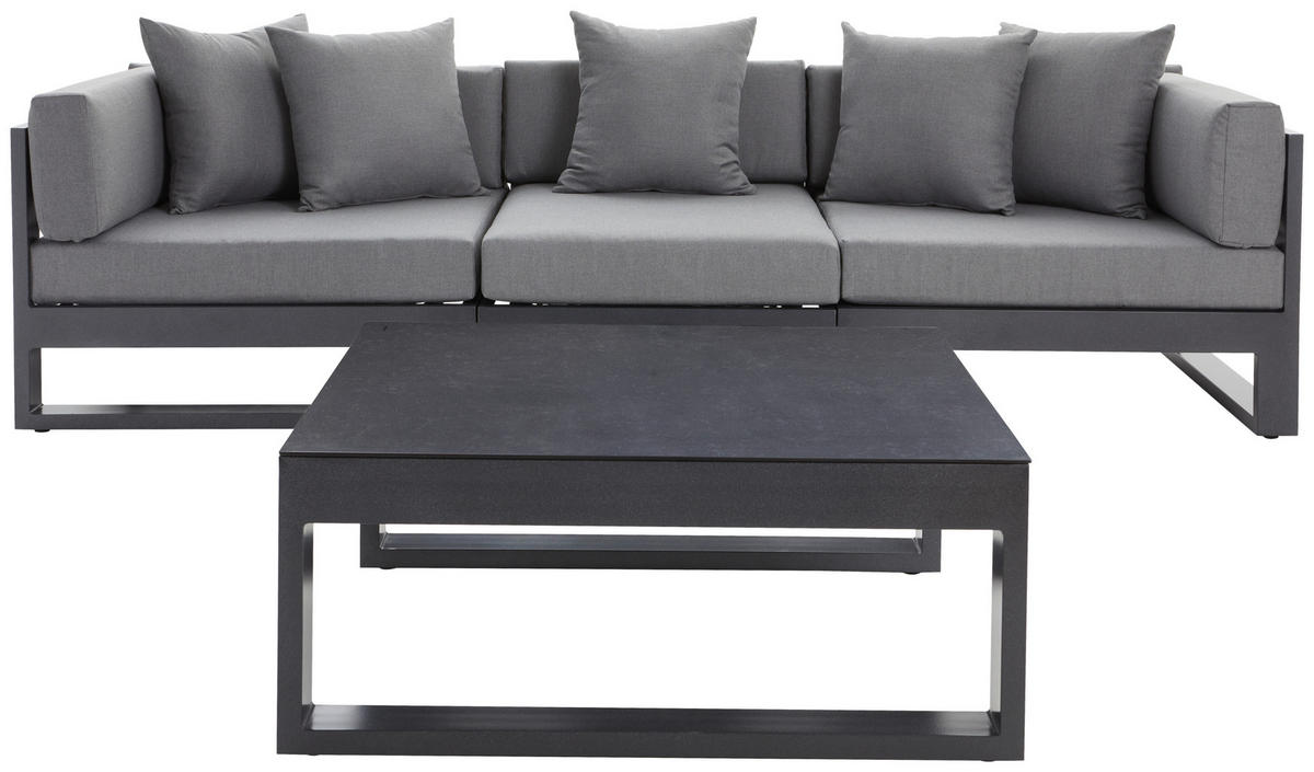 LOUNGEMITTELTEIL - Anthrazit, Design, Textil/Metall (70/60/90cm) - Amatio