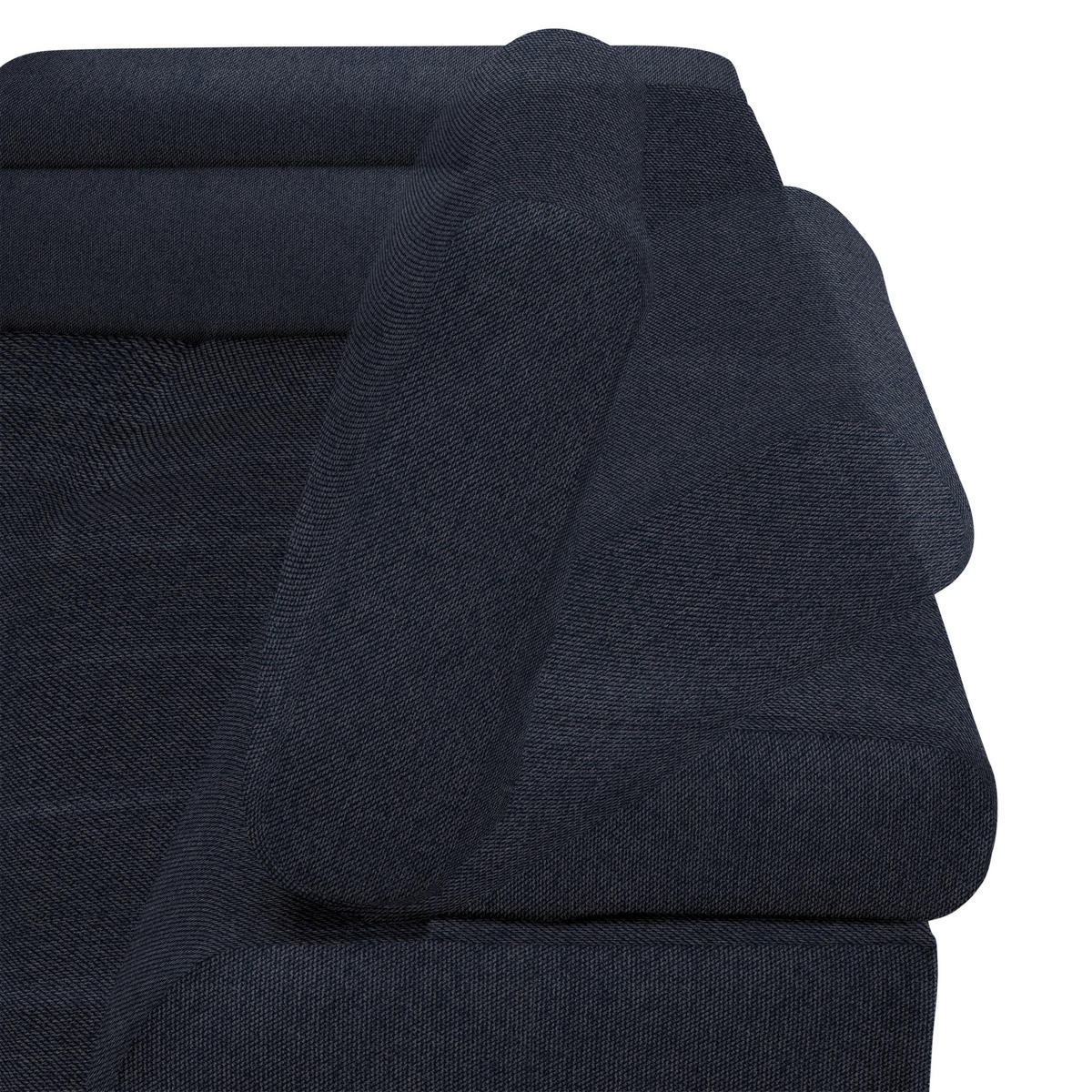 ECKSOFA in Webstoff Schwarz  - Schwarz, Design, Textil/Metall (177/270cm) - Welnova