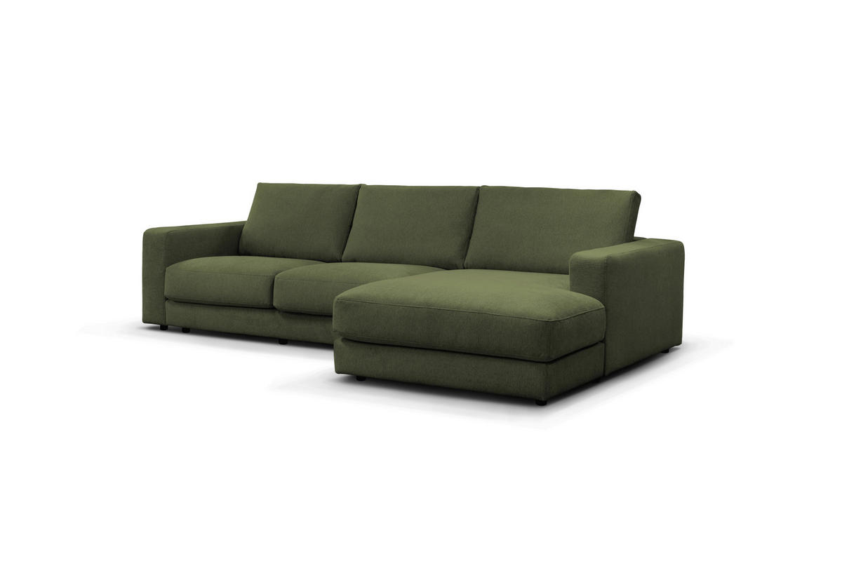 ECKSOFA VIGO Grün  - Schwarz/Grün, Design, Textil (303/172cm) - MID.YOU
