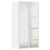 DREHTÜRENSCHRANK 101/197/60 cm 2-türig Weiß  - Weiß, Design, Glas/Holzwerkstoff (101/197/60cm) - Novel