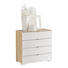 KOMMODE 80/80/40 cm - Alufarben/Weiß, Design, Glas/Holzwerkstoff (80/80/40cm) - Moderano KOMMODE 80/80/40 cm - Alufarben/Weiß, Design, Glas/Holzwerkstoff (80/80/40cm) - Moderano