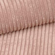 ECKSOFA in Cord Rosa  - Eichefarben/Rosa, KONVENTIONELL, Holz/Textil (284/162cm) - Carryhome