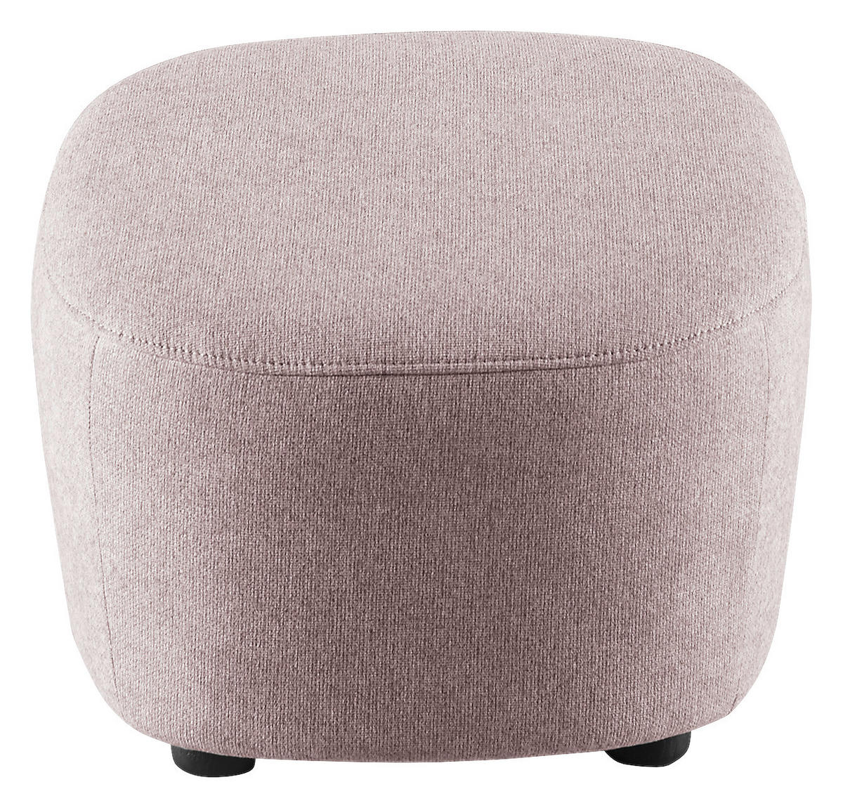 HOCKER Webstoff Hellrosa  - Hellrosa/Schwarz, Design, Kunststoff/Textil (54/41/57cm) - SetOne by Musterring