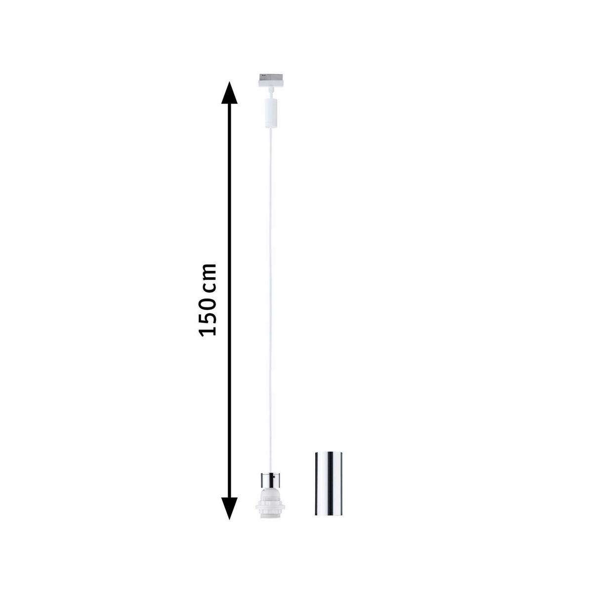 SCHIENENSYSTEM-HÄNGELEUCHTE Urail 2EasyBasic 5,8/150 cm   - Basics (5,8/150cm) - Paulmann