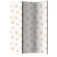 PARAVENT mit 3  Flügel - Pink/Weiß, Basics, Holz/Textil (135/172/3cm) - artgeist