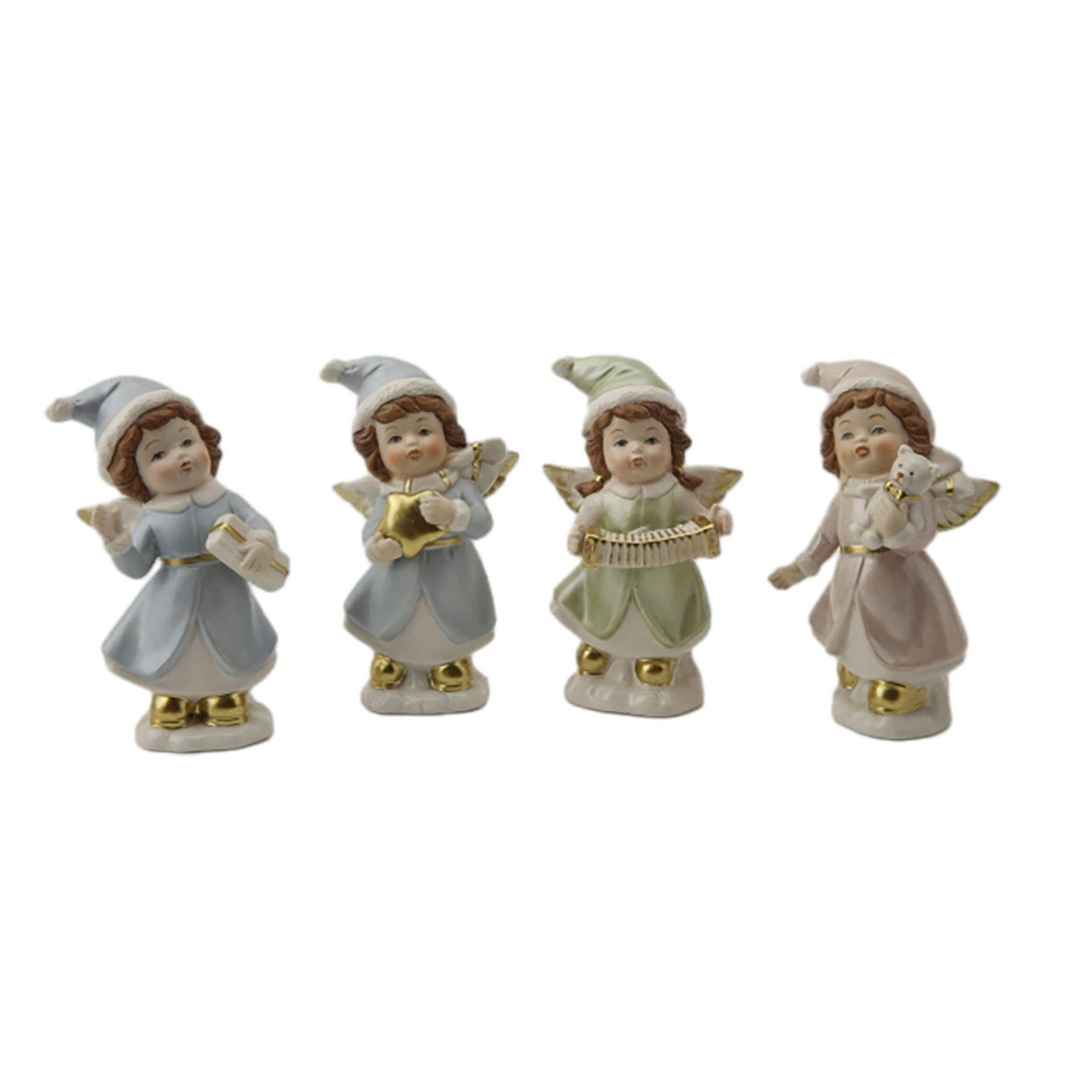 DEKORATIONSÄNGEL  - pink/grön, Lifestyle, keramik (7,3/13/6,3cm) - X-Mas