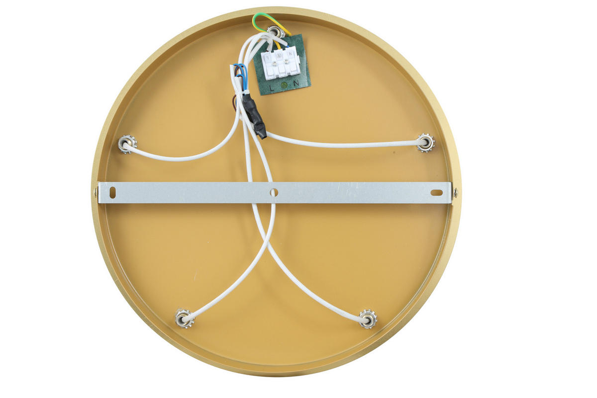 HÄNGELEUCHTE 42/59,5 cm    - Weiss/Goldfarben, Trend, Glas/Metall (42/59,5cm) - Novel