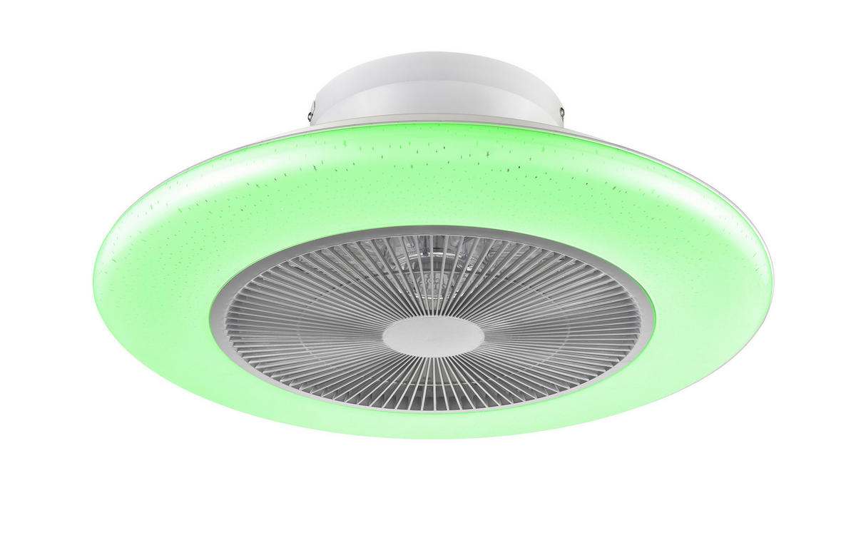 VENTILATOR STROPNI  bijela, boje kroma   prozirno   - bijela/prozirno, Trend, metal/plastika (55/19cm) - Mican