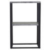 NACHTTISCH 30/70/45 cm  in furniert Grau, Schwarz  - Schwarz/Grau, Design, Holzwerkstoff/Metall (30/70/45cm) - Livetastic