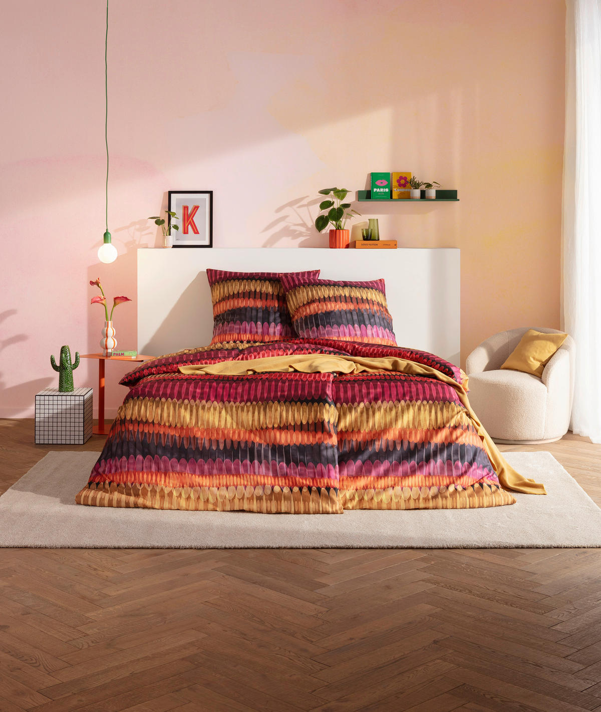 BETTWÄSCHE Impulse Makosatin 155/220 cm  - Weinrot, Design, Textil (155/220cm) - Estella