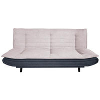 SCHLAFSOFA Mikrofaser, gesteppt Anthrazit, Rosa  - Anthrazit/Schwarz, MODERN, Holz/Textil (194/90/100cm) - P & B
