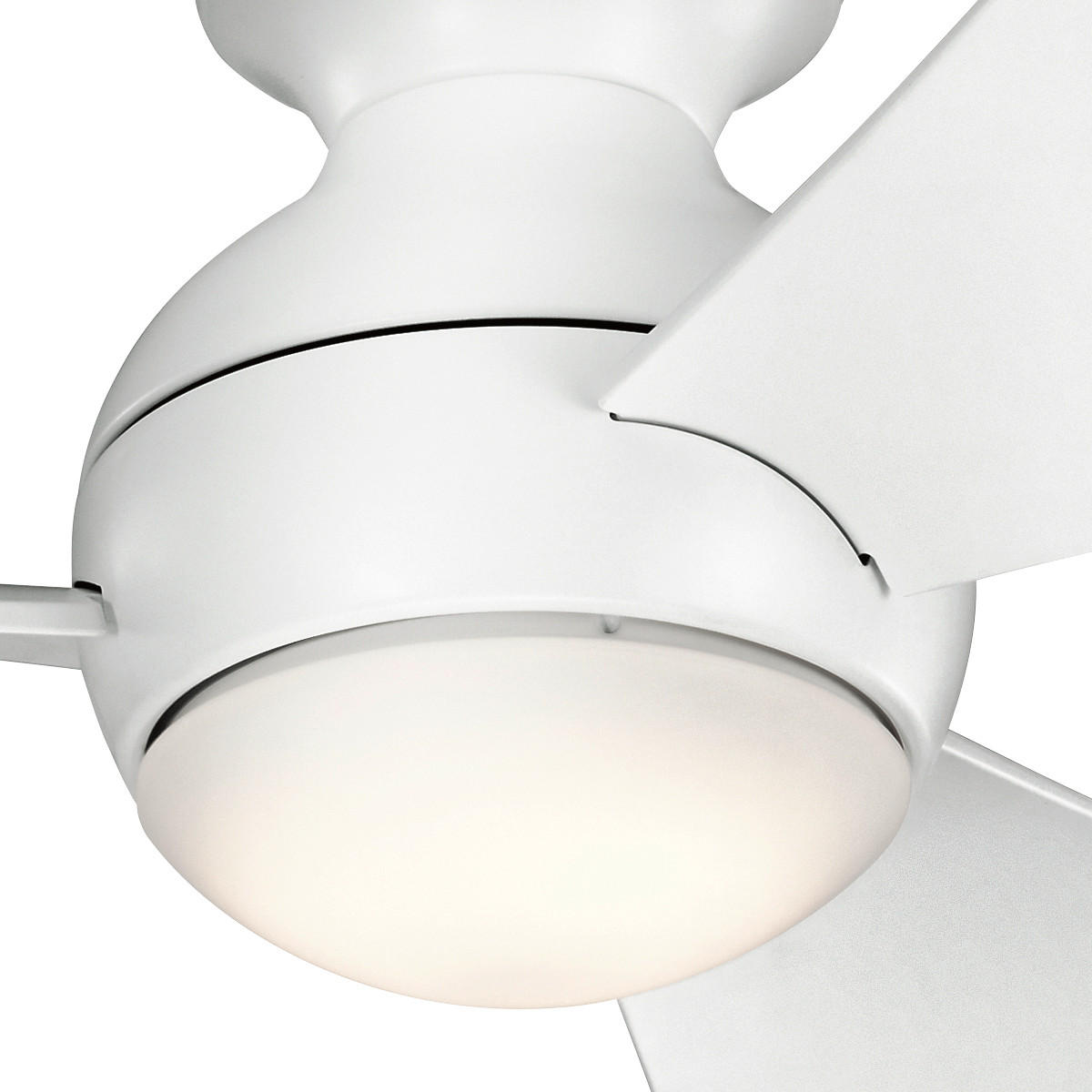 Ventilator mit Beleuchtung Elstead Sola 86/28 cm   - Weiß, KONVENTIONELL, Kunststoff/Metall (86/28cm) - Elstead Lighting