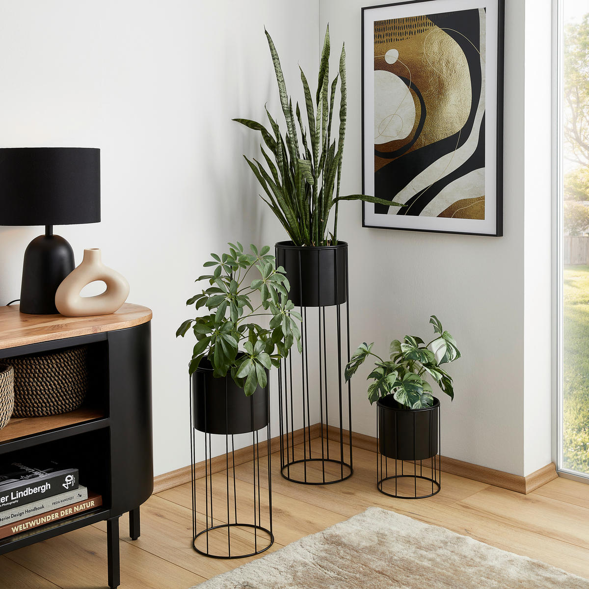 PFLANZTOPF   - Schwarz, LIFESTYLE, Metall (18/25,5cm) - Ambia Home