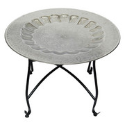 BEISTELLTISCH in Metall - Silberfarben/Schwarz, LIFESTYLE, Metall (61/41cm) - Ambia Home
