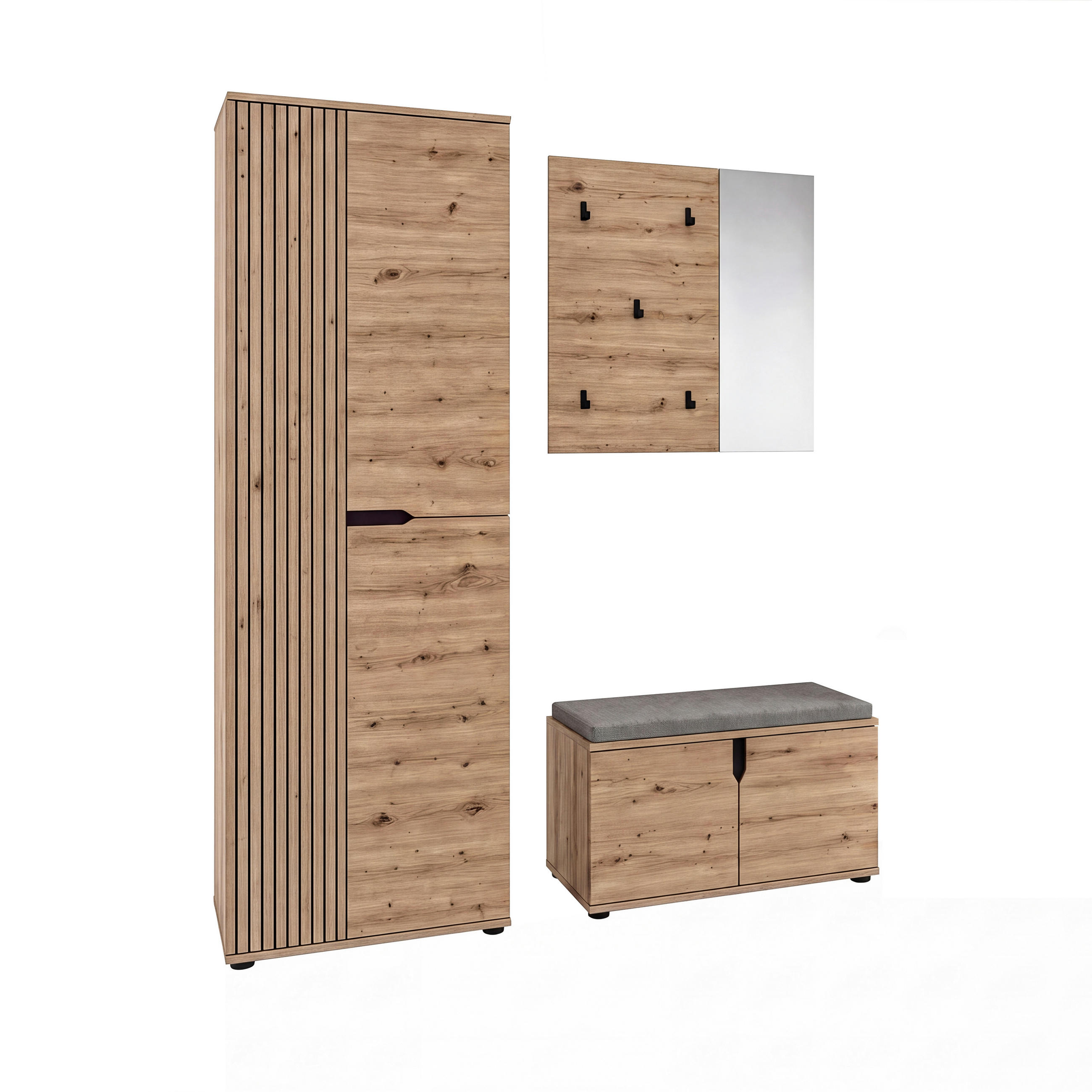 Mid.you Garderobe Eiche Artisan 160x191x37 cm