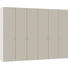 FALTTÜRENSCHRANK 4-türig Sandfarben, Weiß - Sandfarben/Silberfarben, Design, Glas/Holzwerkstoff (303,1/220/58,5cm) - Jutzler FALTTÜRENSCHRANK 4-türig Sandfarben, Weiß - Sandfarben/Silberfarben, Design, Glas/Holzwerkstoff (303,1/220/58,5cm) - Jutzler