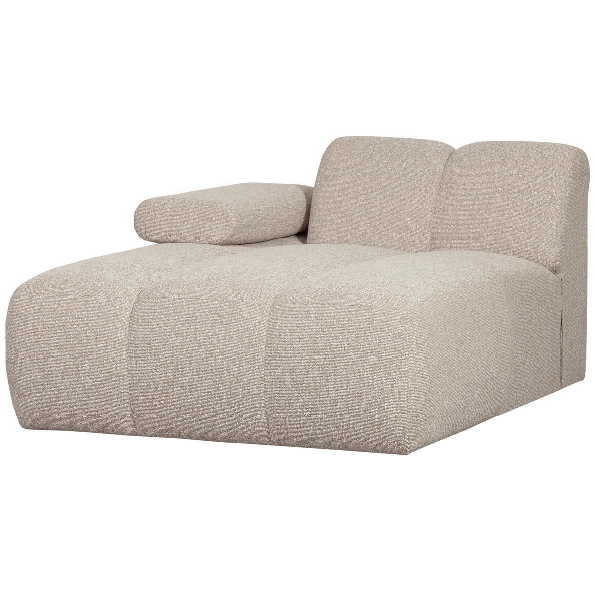 SOFAELEMENT Mojo in Bouclé Beige  - Beige/Schwarz, Design, Kunststoff/Textil (124/74/162cm) - Livetastic