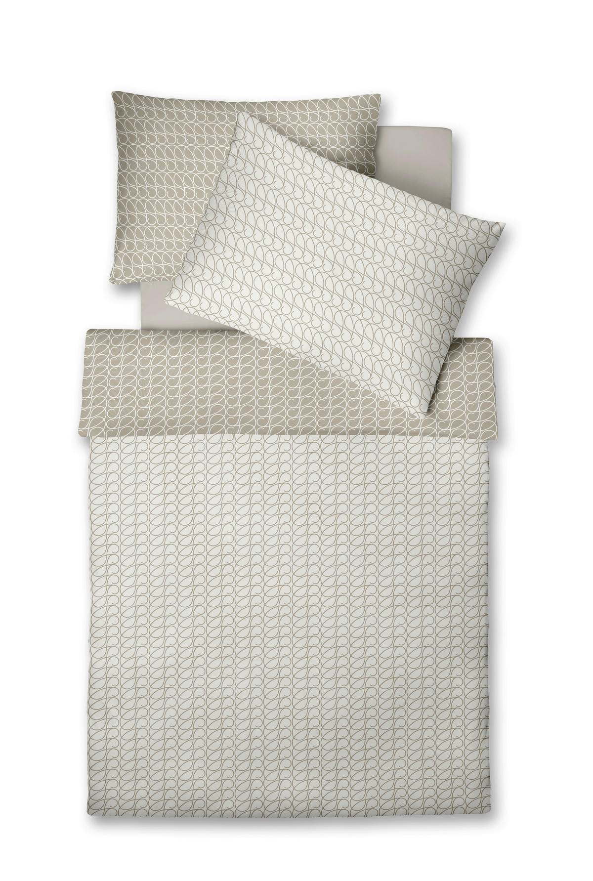 ÁGYNEMŰHUZAT-GARNITÚRA 220/200 cm  - bézs/krémszínű, Basics, textil (220/200cm) - Fleuresse