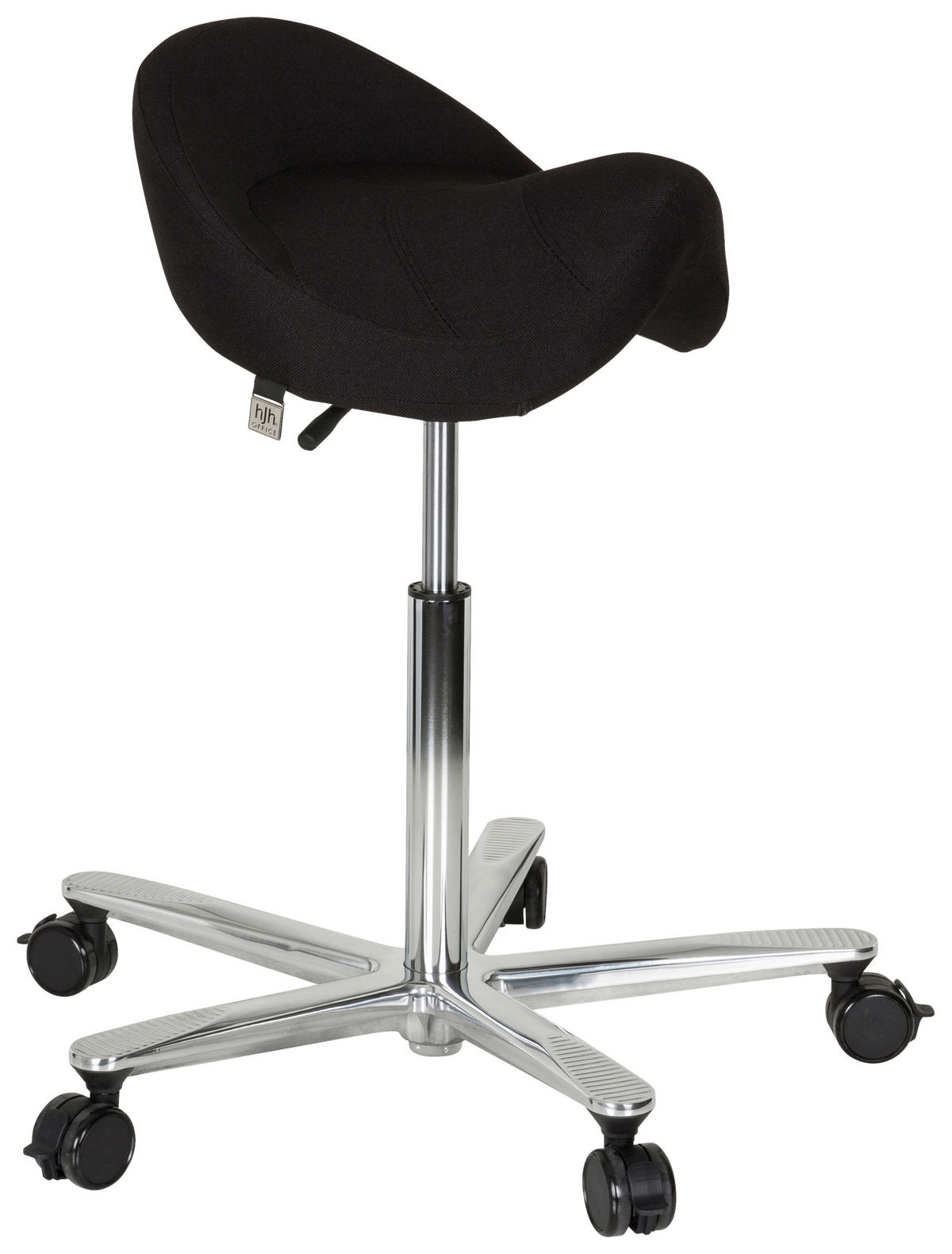 BÜROHOCKER 83/45/50 cm  - Schwarz/Alufarben, MODERN, Kunststoff/Textil (83/45/50cm) - MID.YOU