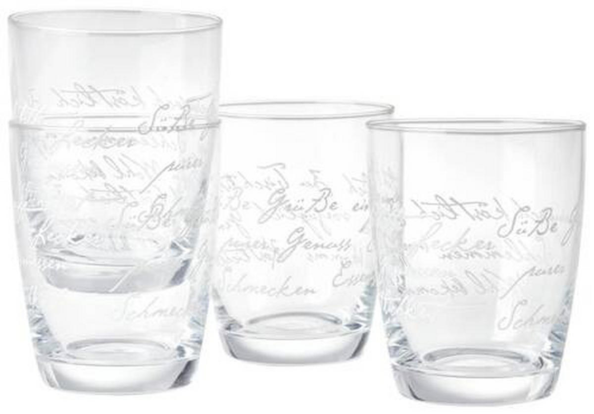 DESSERTGLAS 14,6/14,6/9,5 cm  - Transparent/Weiß, Basics, Glas (14,6/14,6/9,5cm) - Novel
