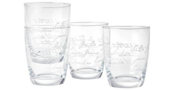 DESSERTGLAS 14,6/14,6/9,5 cm - Transparent/Weiß, Basics, Glas (14,6/14,6/9,5cm) - Novel