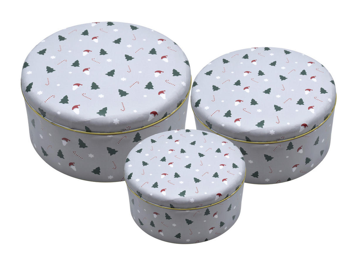 KAKBURK 1.6 l  - vit/blå, Basics, metall (16,8/8,5cm) - X-Mas